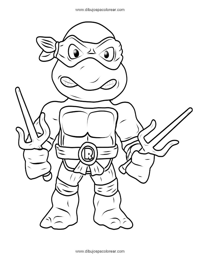 tortuga ninja dibujo para colorear